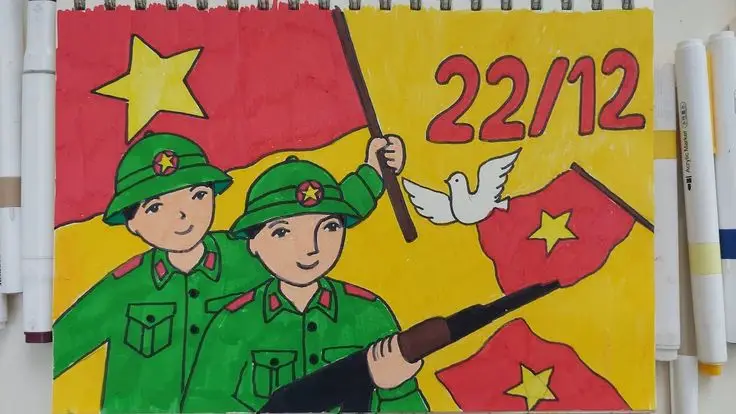 Hình Chú Bộ Đội Tô Màu - Tải Hình Ảnh Miễn Phí 28