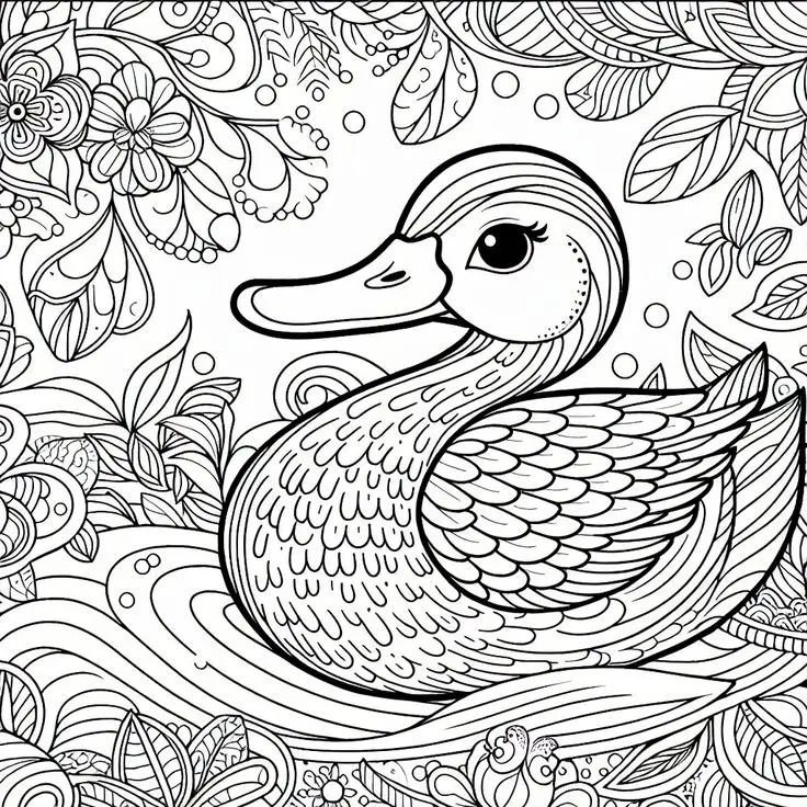 Hình con vật tô màu cho bé thêm vui vẻ 39