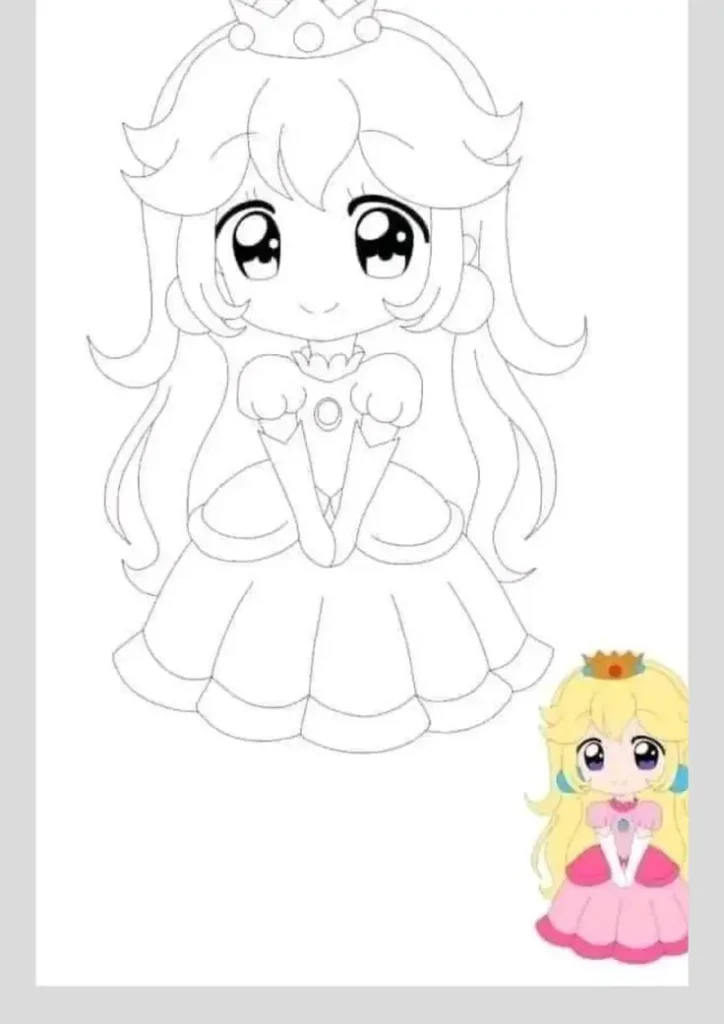 Hình công chúa cho bé tô màu sáng tạo 13