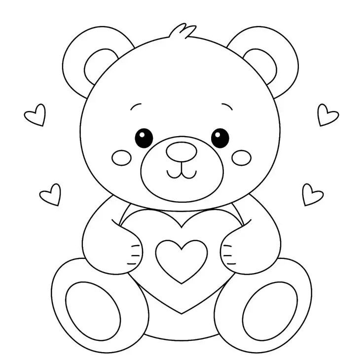 Hình Tô Màu Gấu Dâu Đáng Yêu 2