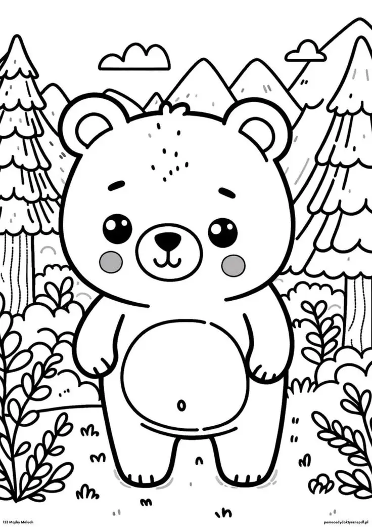 Hình Tô Màu Gấu Dâu Đáng Yêu 60