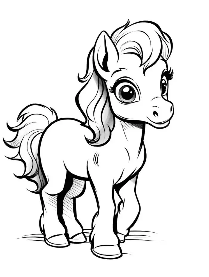 Hình Tô Màu Ngựa Pony - Bộ Sưu Tập Đáng Yêu Cho Trẻ Em 60