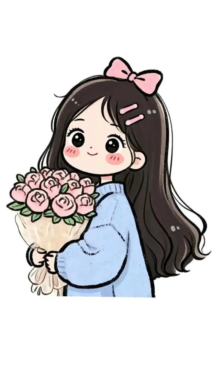 Hình Vẽ Cute Đáng Yêu Con Gái - Nghệ Thuật Từ Tâm Hồn 8