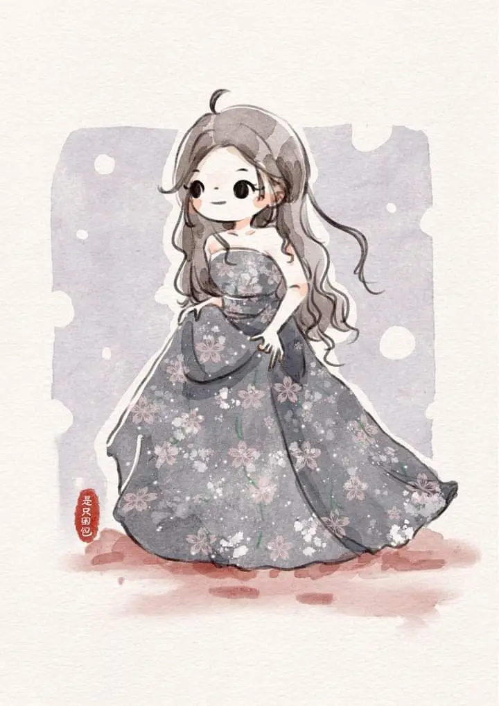 Hình Vẽ Cute Đáng Yêu Con Gái - Nghệ Thuật Từ Tâm Hồn 9