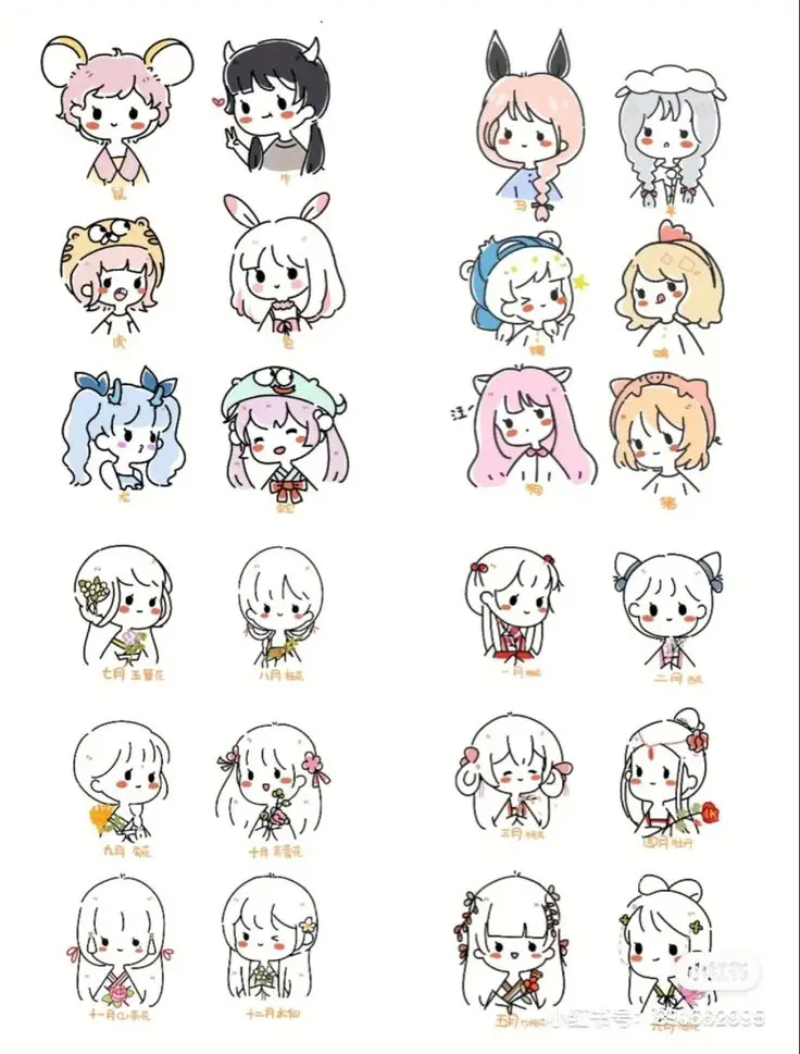 Hình Vẽ Cute Đáng Yêu Con Gái - Nghệ Thuật Từ Tâm Hồn 52