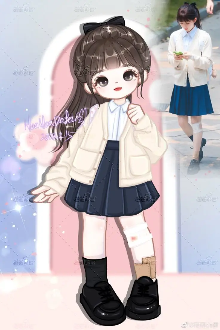 Hình Vẽ Cute Đáng Yêu Con Gái - Nghệ Thuật Từ Tâm Hồn 54