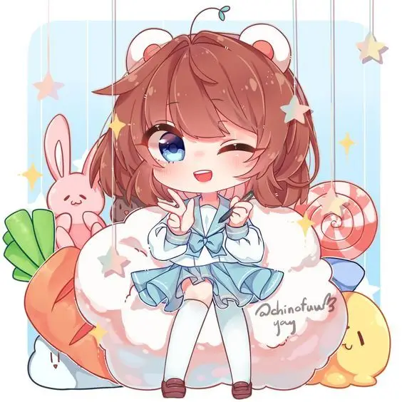 Hình Vẽ Cute Đáng Yêu Con Gái - Nghệ Thuật Từ Tâm Hồn 57