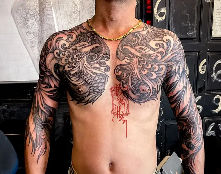 Hình Xăm Đại Bàng Trước Ngực: Biểu Tượng Của Sự Quy Quyết 51
