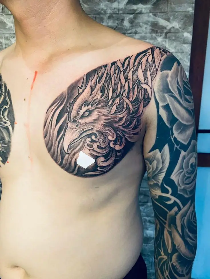 Hình Xăm Đại Bàng Trước Ngực: Biểu Tượng Của Sự Quy Quyết 57