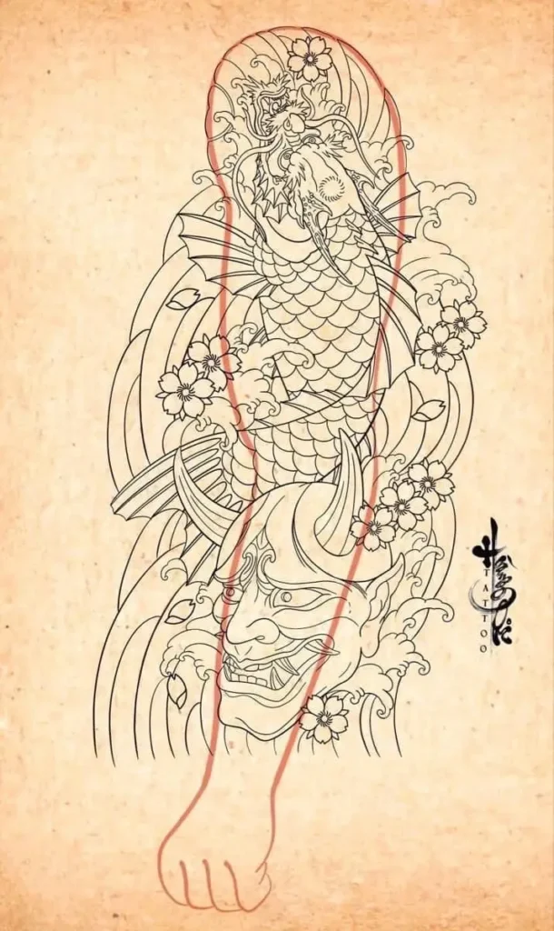 Tìm Hiểu Hình Xăm Cá Chép Bắp Chân: Sự Biểu Trưng Đặc Biệt 24