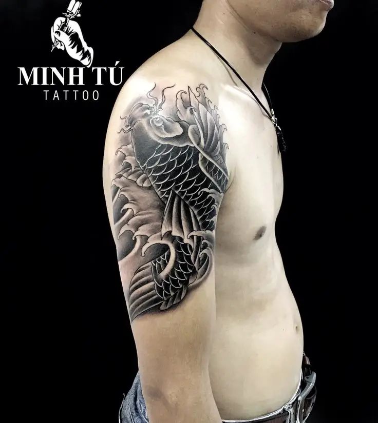 Hình Xăm Cá Chép Bắp Tay Nam: Biểu Tượng Của Sự Thành Công 58