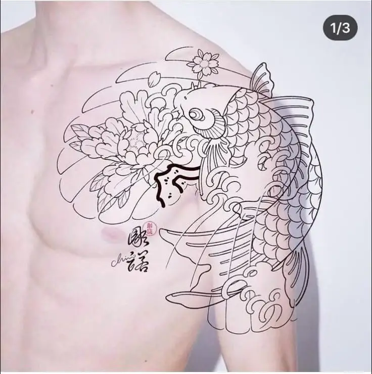 Hình Xăm Cá Chép Ngậm Đồng Tiền - Ý Nghĩa và Các Mẫu Đẹp 6