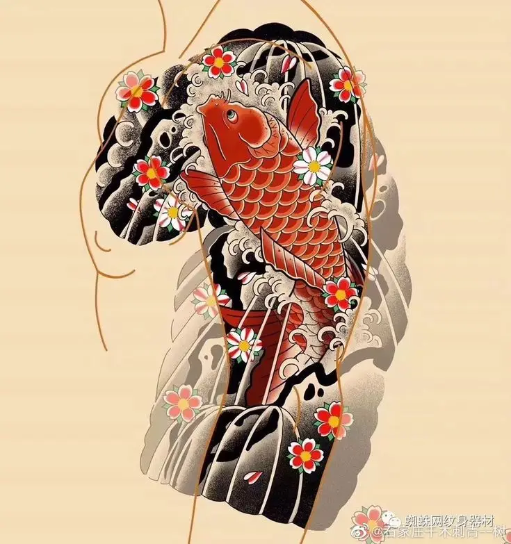 Hình Xăm Cá Chép Trắng Đen - Biểu Tượng Của Sự Kiên Trì Và Thành Công 41