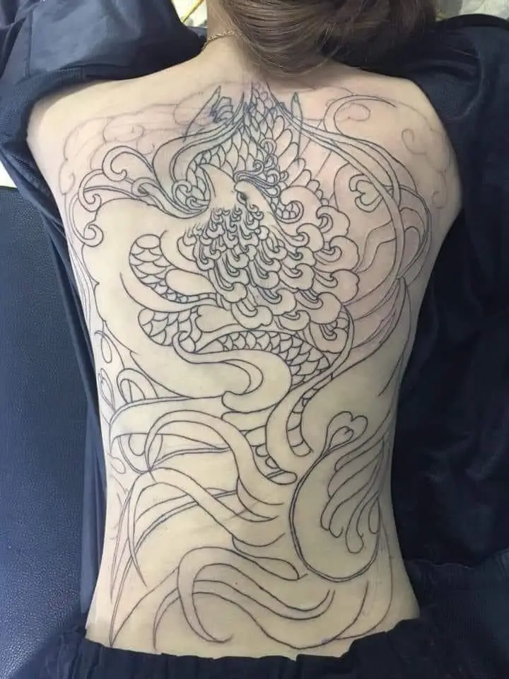 Sưu tầm hình xăm cặp ở lưng đẹp nhất cho tình yêu 10