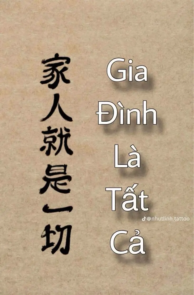 Hình Xăm Chữ Tàu Ý Nghĩa Gia Đình: 100+ Hình Ảnh Đầy Cảm Xúc 41