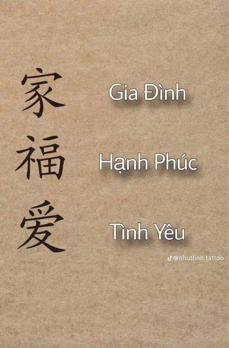 Hình Xăm Chữ Tàu Ý Nghĩa Gia Đình: 100+ Hình Ảnh Đầy Cảm Xúc 57