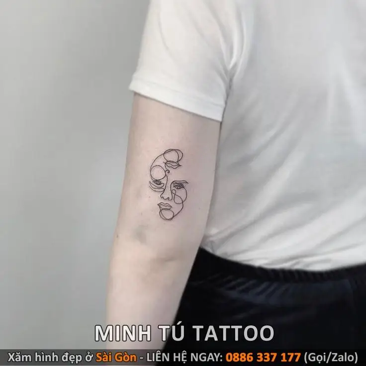 Hình xăm đẹp cho nam ở bắp tay mini: Nét nam tính tinh tế 37