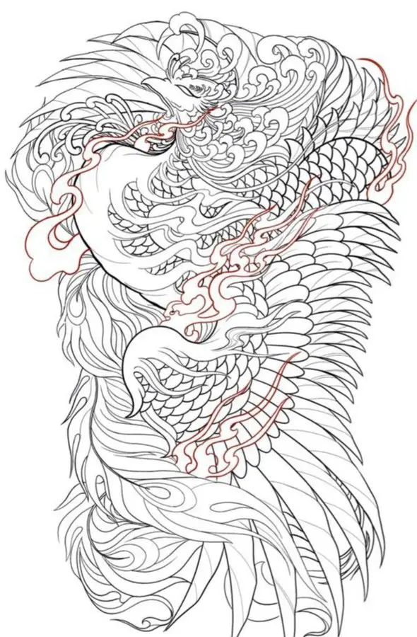 Hình Xăm Full Chân Phượng Hoàng: Biểu Tượng Của Sự Phục Sinh 6