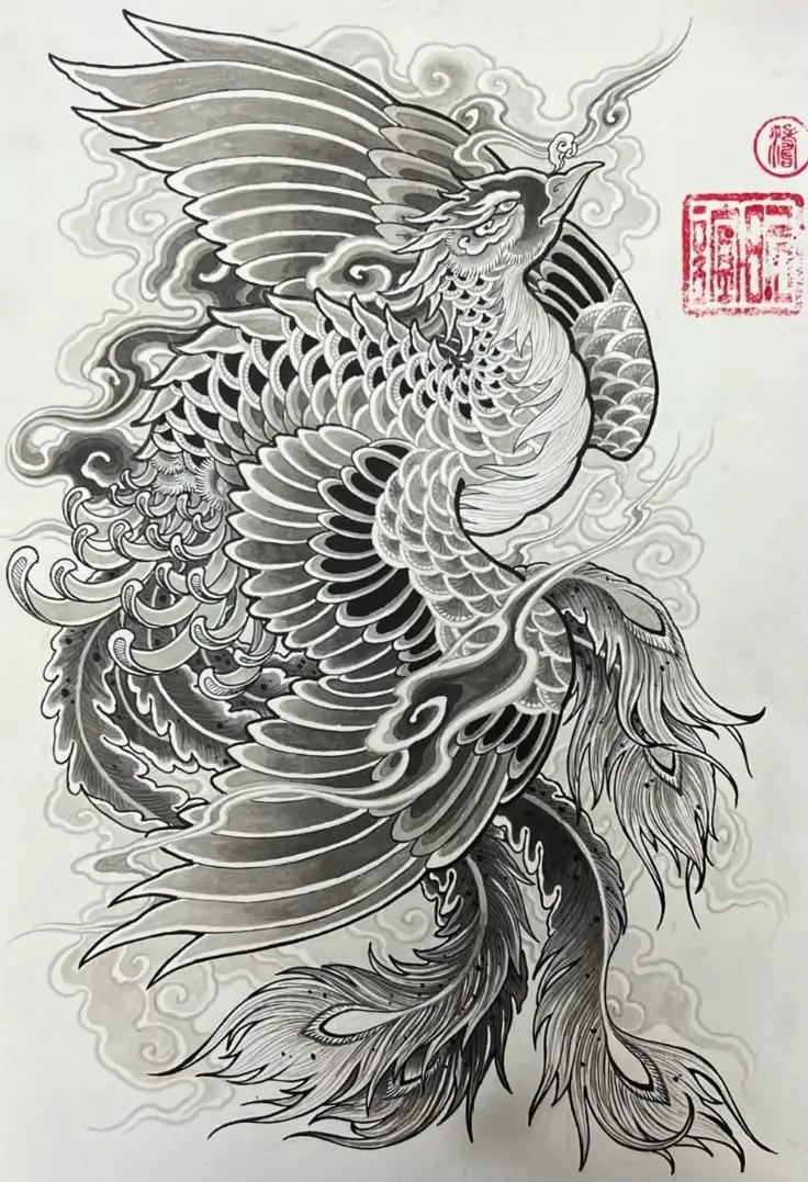 Hình Xăm Full Chân Phượng Hoàng: Biểu Tượng Của Sự Phục Sinh 45