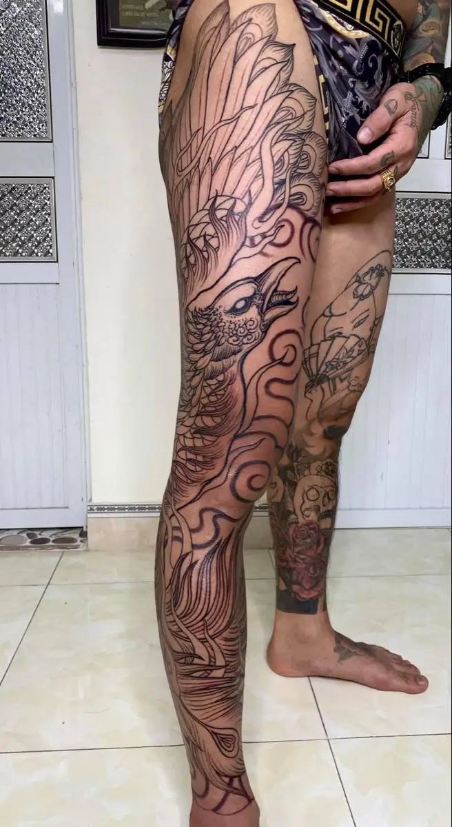 Hình Xăm Full Chân Phượng Hoàng: Biểu Tượng Của Sự Phục Sinh 57