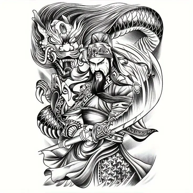 Hình Xăm Full Lưng Gia Cát Lượng: Diễn Tả Sự Thông Minh 3
