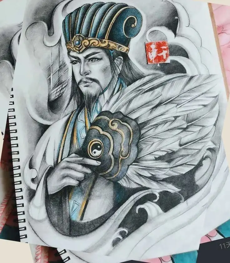 Hình Xăm Full Lưng Gia Cát Lượng: Diễn Tả Sự Thông Minh 9