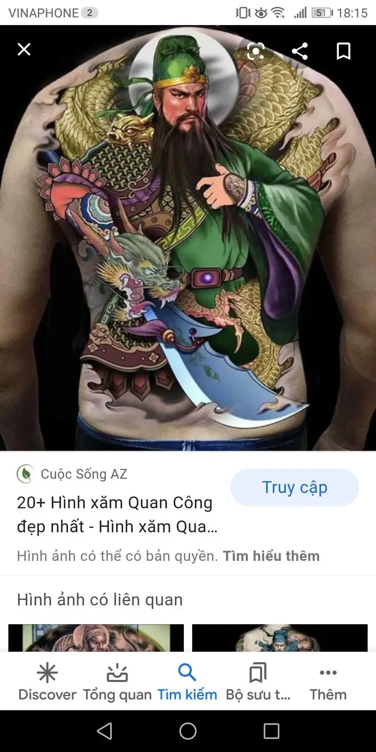 Hình Xăm Full Lưng Gia Cát Lượng: Diễn Tả Sự Thông Minh 22