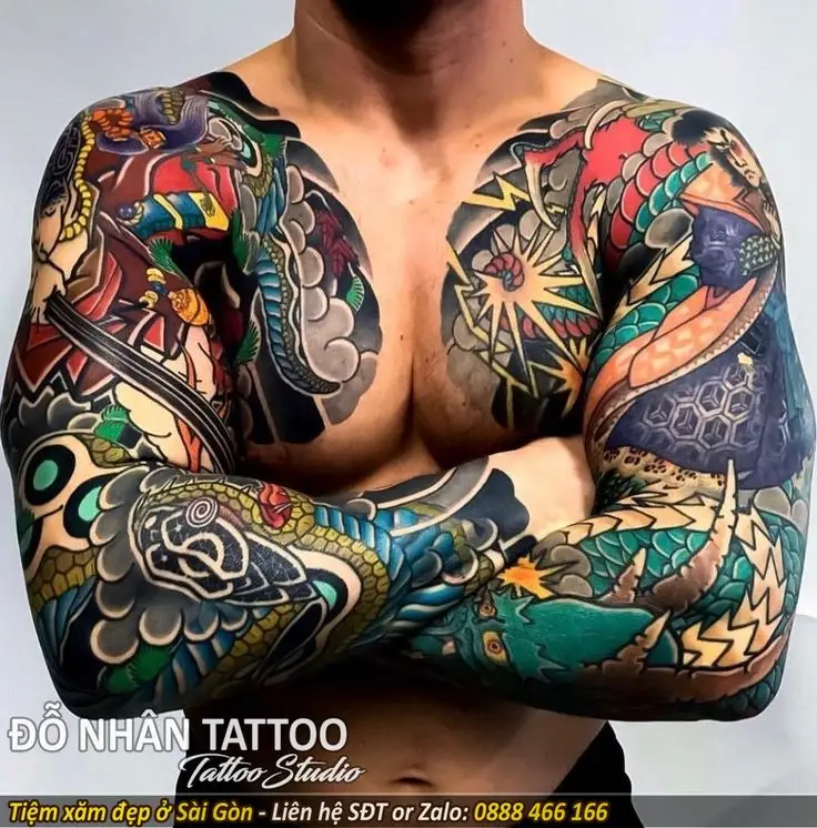 Hình Xăm Full Ngực Đẹp Cho Nam - Tỏa Sáng Vẻ Đẹp Nam Tính 65