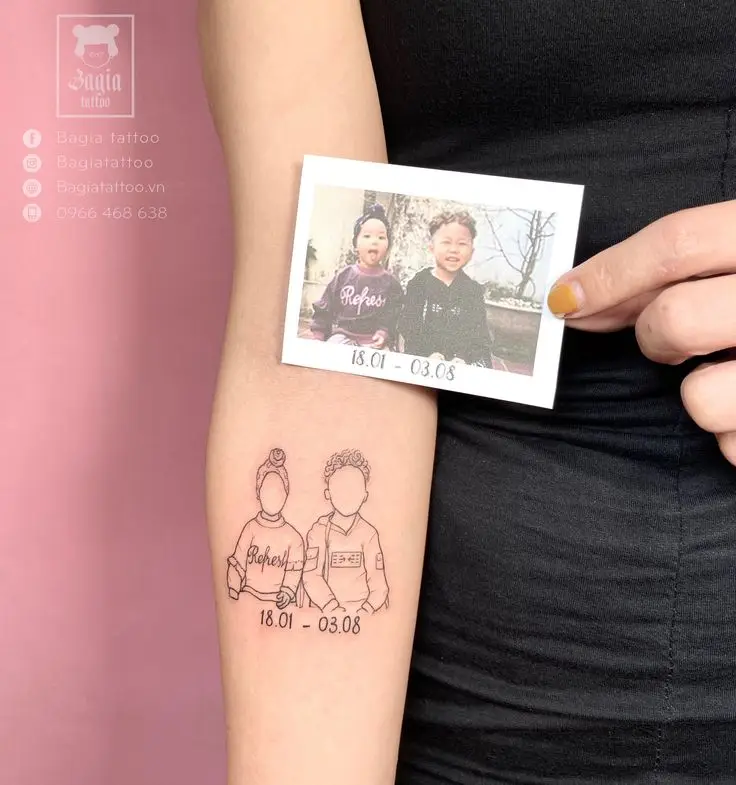 Hình Xăm Gia Đình 3 Người Mini: Kết Nối Yêu Thương Qua Nghệ Thuật 33