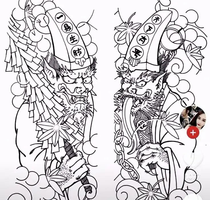 Hình Xăm Hắc Bạch Vô Thường Full Lưng: Tâm Linh Và Đối Lập 6