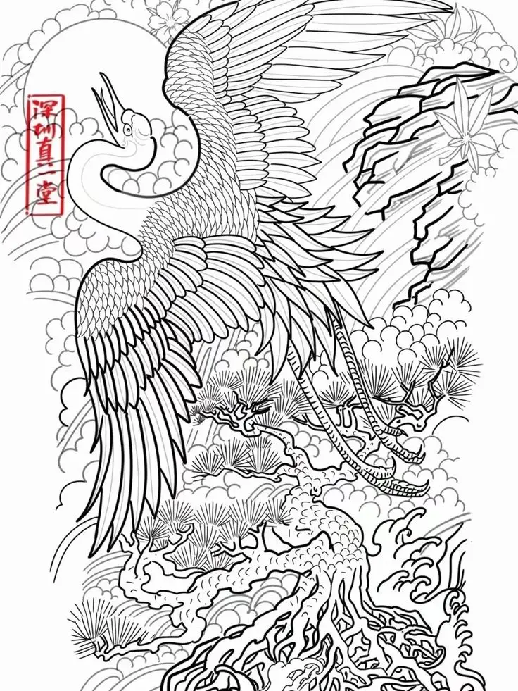 Hình Xăm Hạc Kín Lưng - Biểu Tượng Của Sự Trường Thọ 2