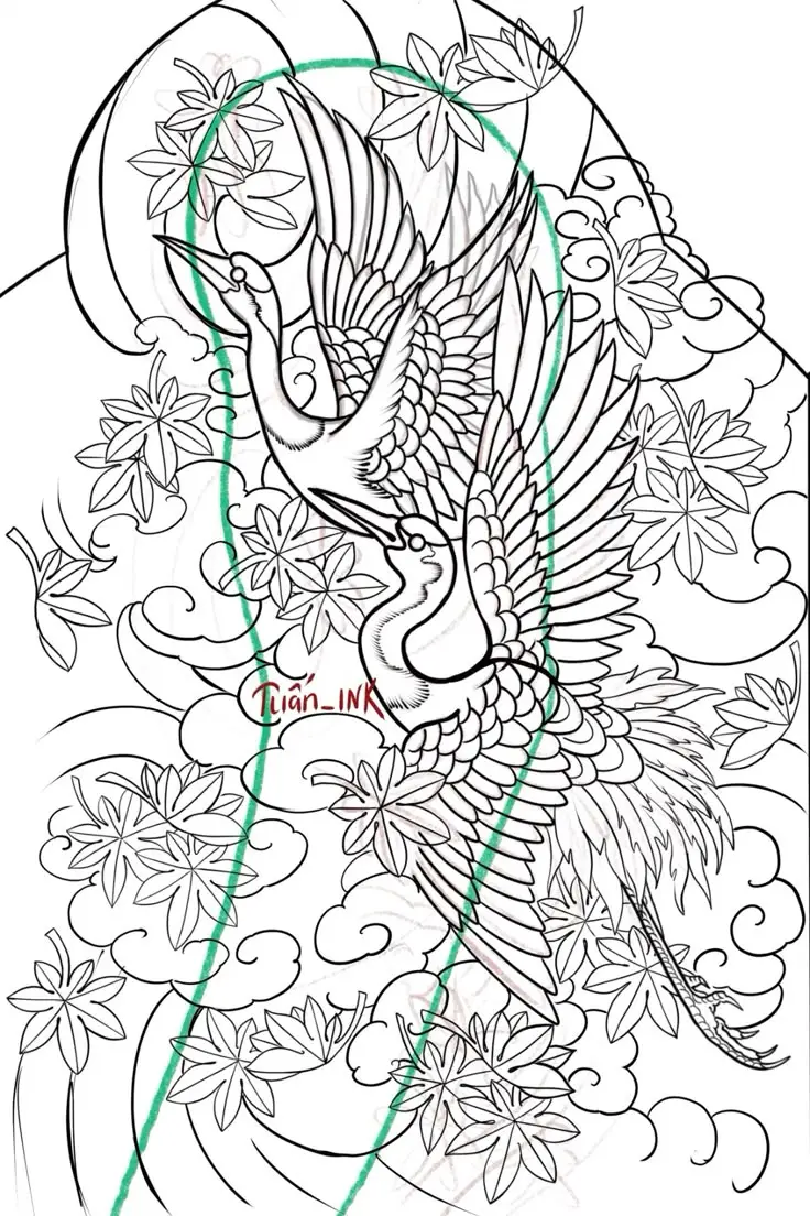 Hình Xăm Hạc Kín Lưng - Biểu Tượng Của Sự Trường Thọ 10