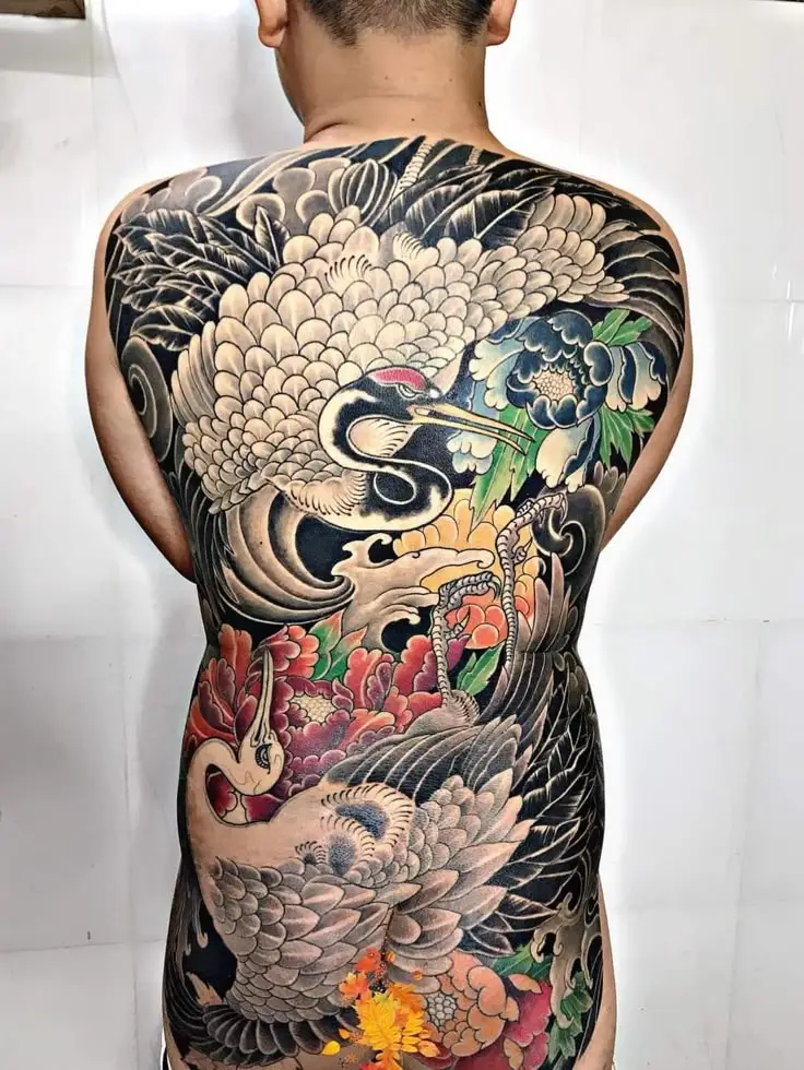 Hình Xăm Hạc Kín Lưng - Biểu Tượng Của Sự Trường Thọ 14