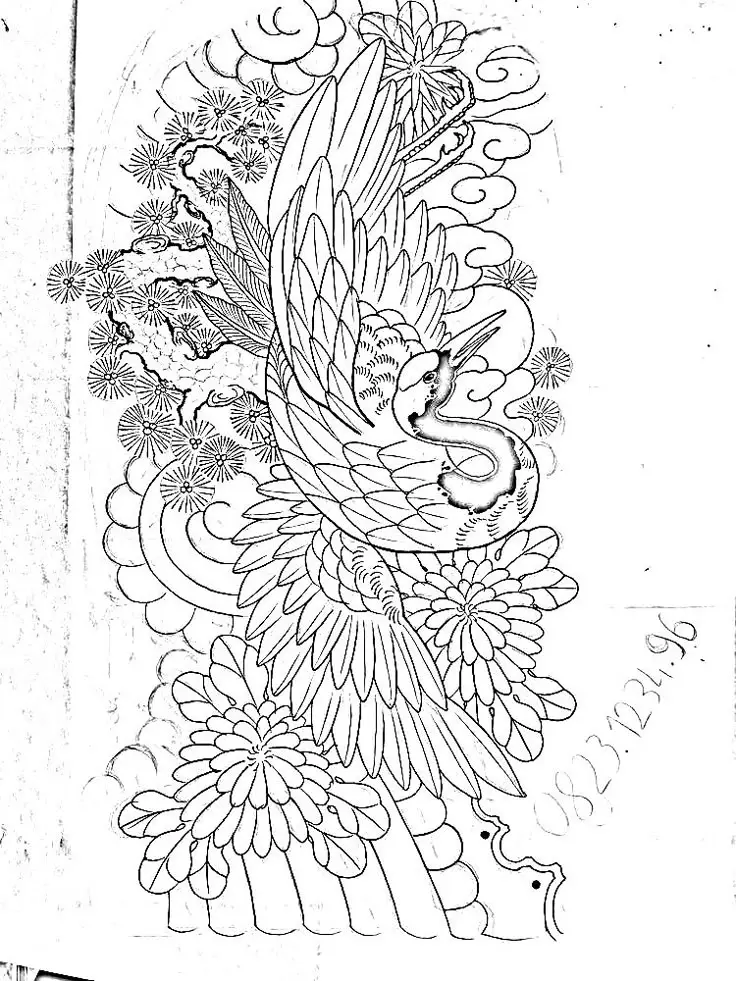 Hình Xăm Hạc Kín Lưng - Biểu Tượng Của Sự Trường Thọ 16