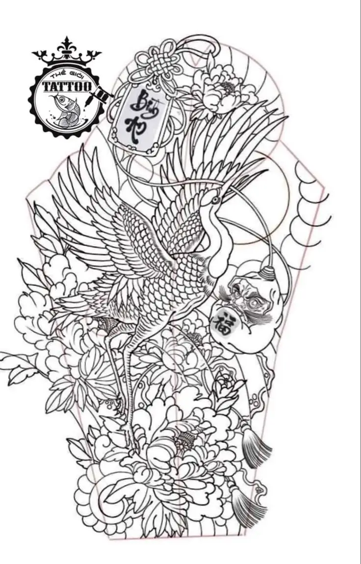 Hình Xăm Hạc Kín Lưng - Biểu Tượng Của Sự Trường Thọ 17