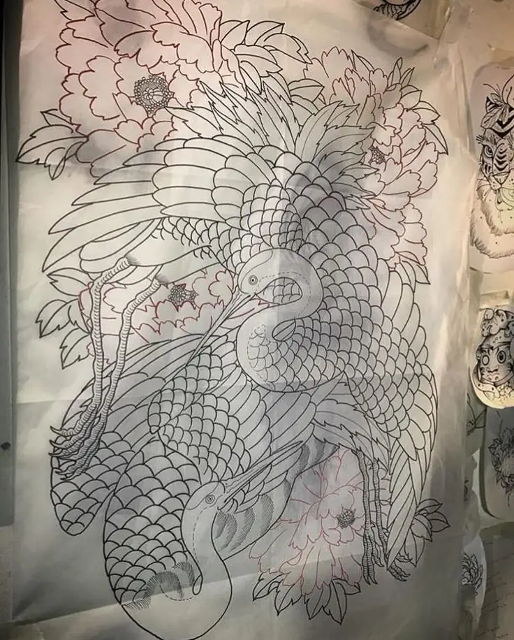 Hình Xăm Hạc Kín Lưng - Biểu Tượng Của Sự Trường Thọ 19