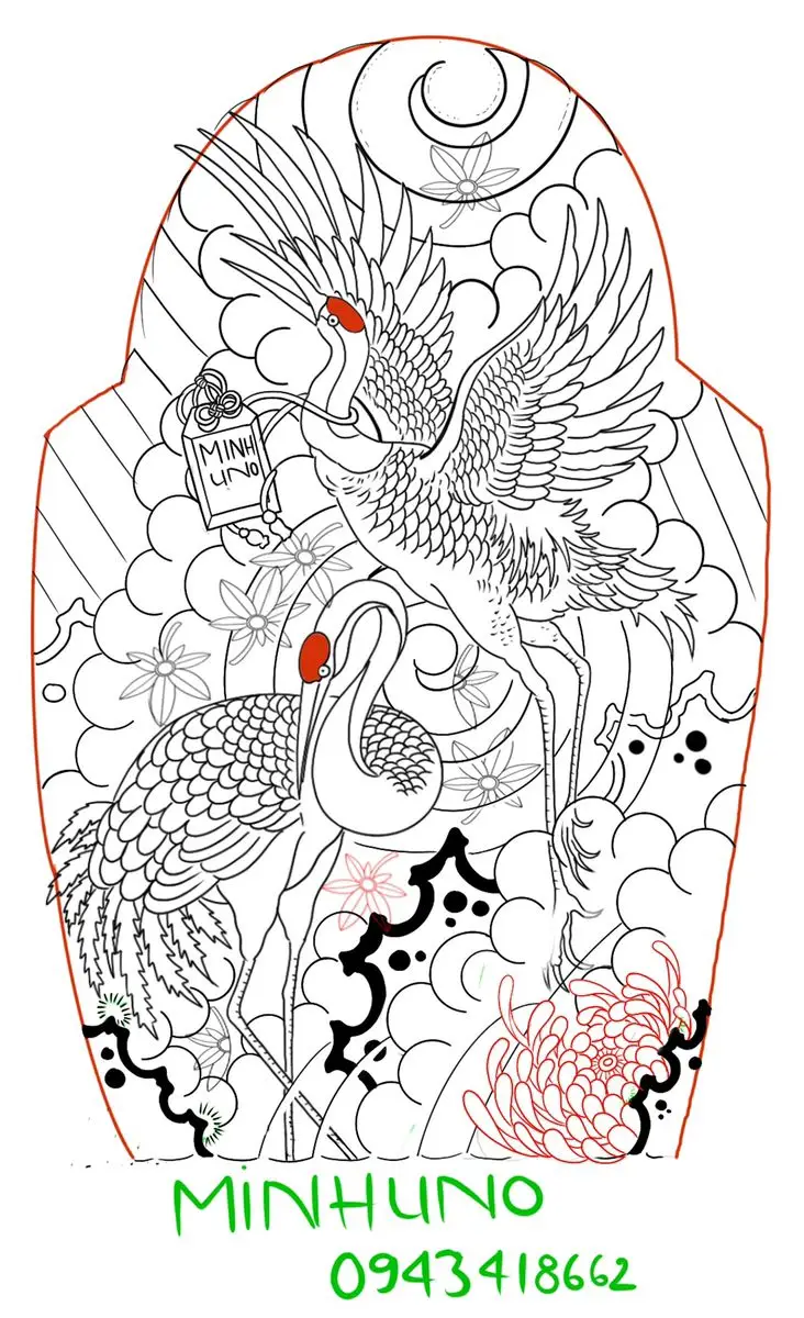 Hình Xăm Hạc Kín Lưng - Biểu Tượng Của Sự Trường Thọ 20