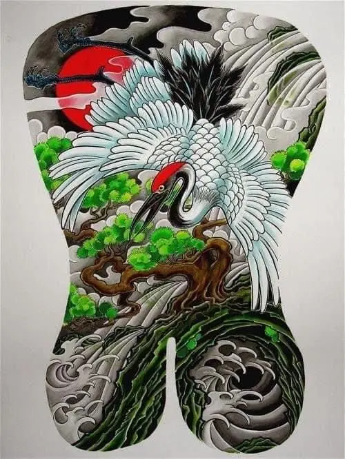 Hình Xăm Hạc Kín Lưng - Biểu Tượng Của Sự Trường Thọ 26