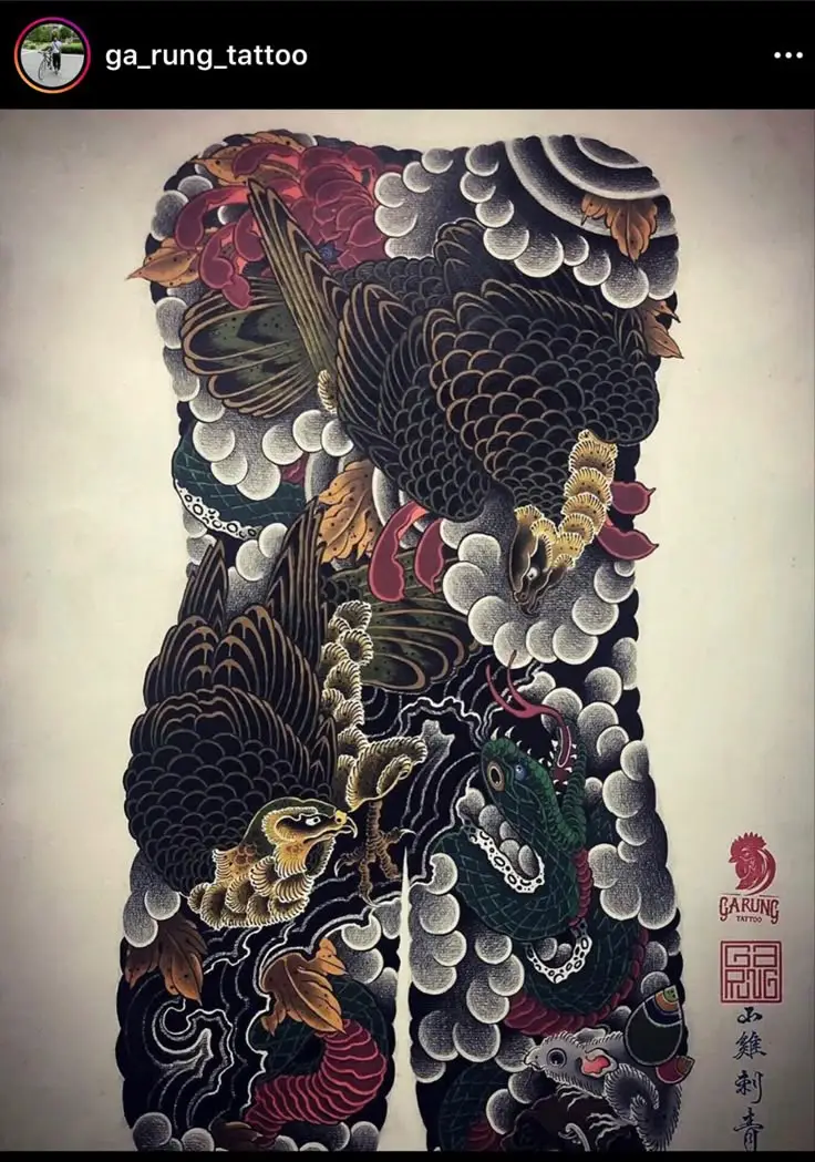 Hình Xăm Hạc Kín Lưng - Biểu Tượng Của Sự Trường Thọ 30