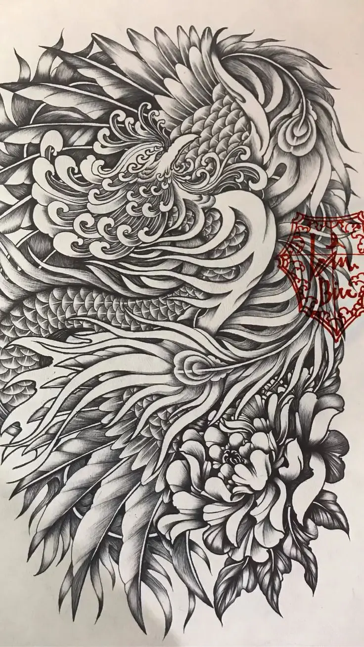 Hình Xăm Hạc Kín Lưng - Biểu Tượng Của Sự Trường Thọ 36