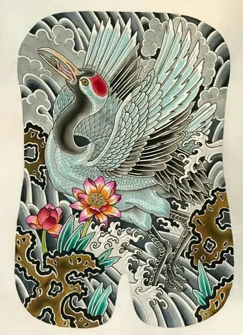 Hình Xăm Hạc Kín Lưng - Biểu Tượng Của Sự Trường Thọ 37