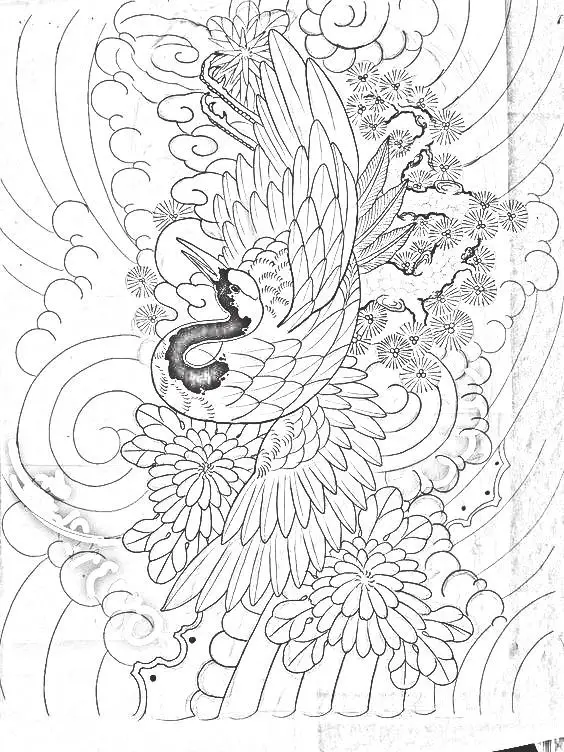 Hình Xăm Hạc Kín Lưng - Biểu Tượng Của Sự Trường Thọ 40