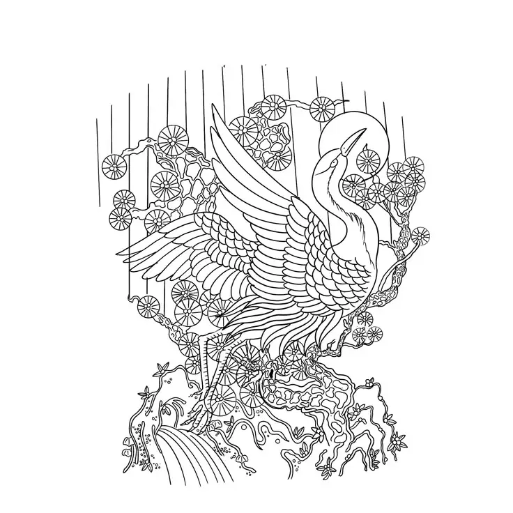 Hình Xăm Hạc Kín Lưng - Biểu Tượng Của Sự Trường Thọ 45