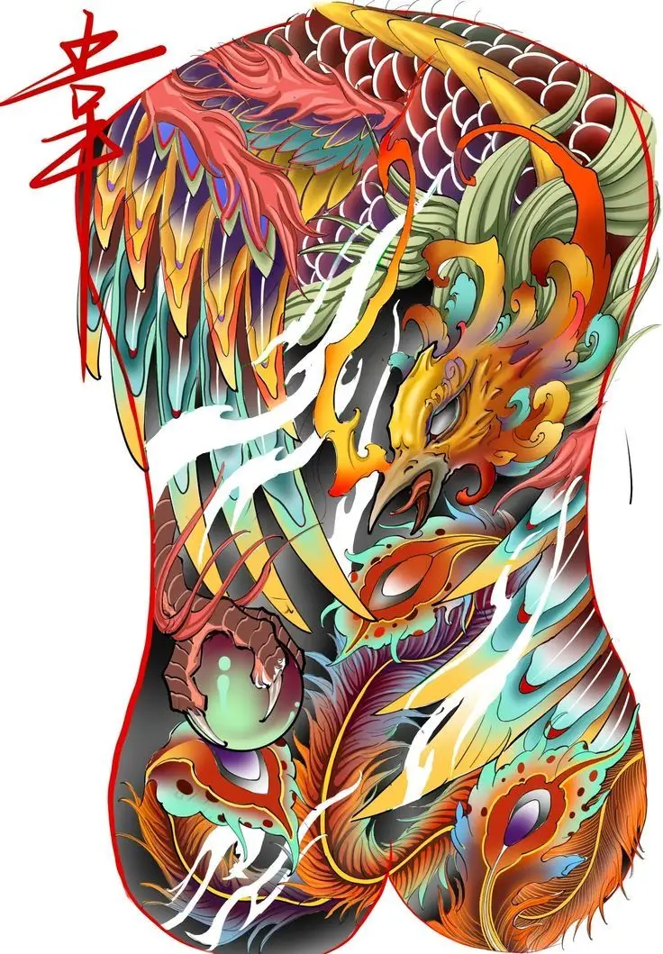 Hình Xăm Hạc Kín Lưng - Biểu Tượng Của Sự Trường Thọ 46