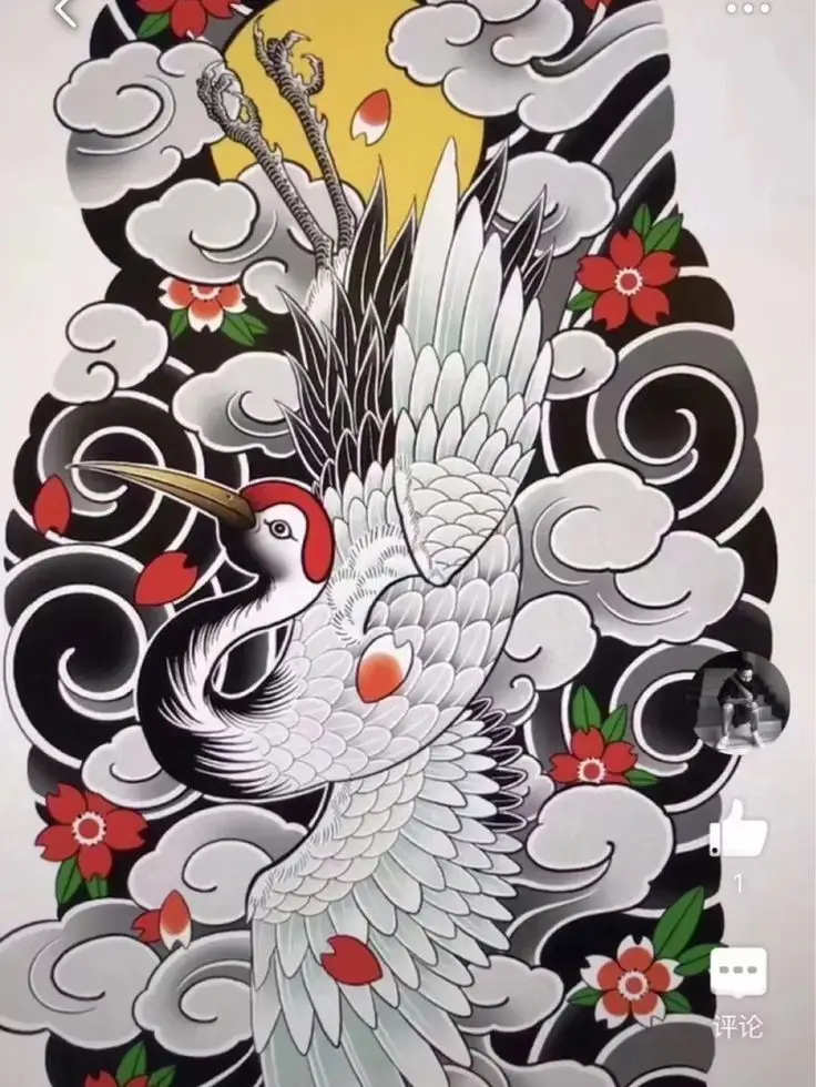 Hình Xăm Hạc Kín Lưng - Biểu Tượng Của Sự Trường Thọ 55