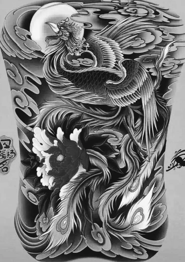 Hình Xăm Hạc Kín Lưng - Biểu Tượng Của Sự Trường Thọ 57