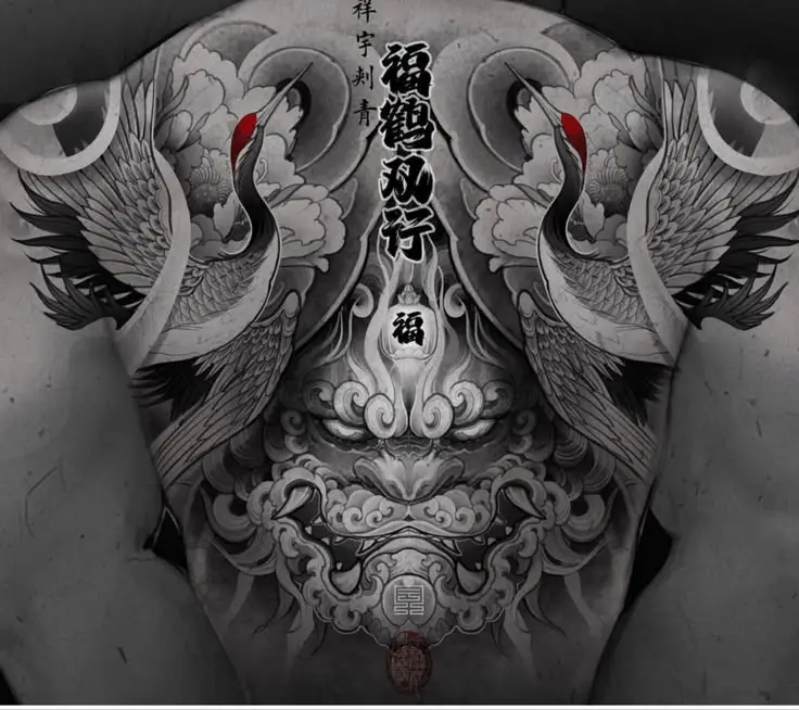 Hình Xăm Hạc Kín Lưng - Biểu Tượng Của Sự Trường Thọ 60