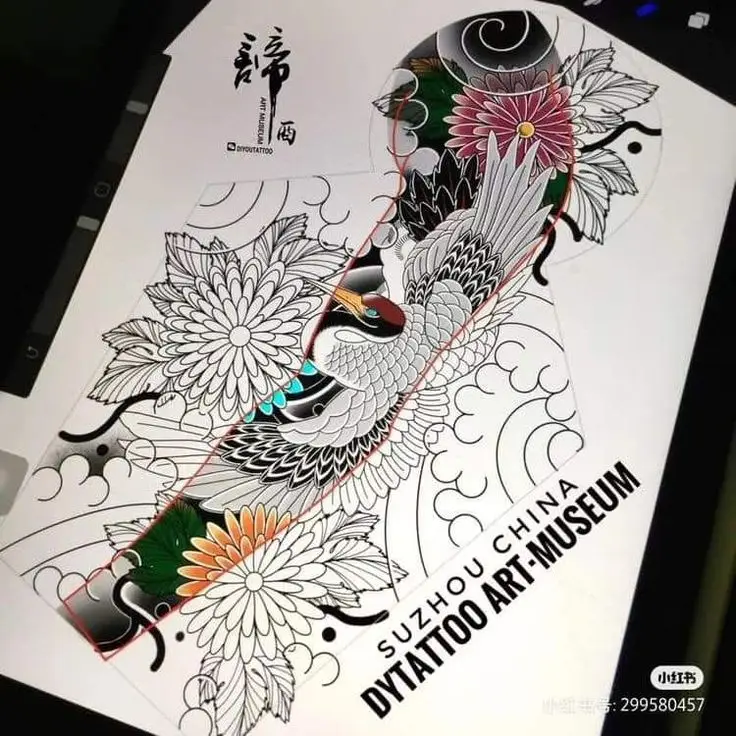 Hình Xăm Hạc Kín Lưng - Biểu Tượng Của Sự Trường Thọ 61