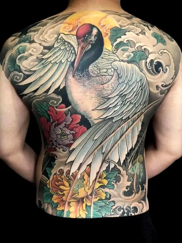 Hình Xăm Hạc Kín Lưng - Biểu Tượng Của Sự Trường Thọ 64