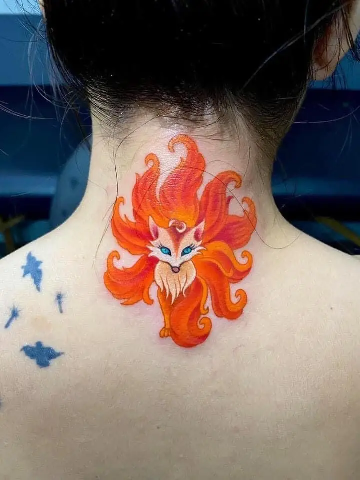 Khám Phá Hình Xăm Hồ Ly 9 Đuôi Mini: Ý Nghĩa Tâm Linh 4